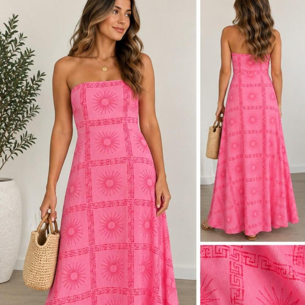 Petal & Pup Pink Printed Maxi Dress 💕